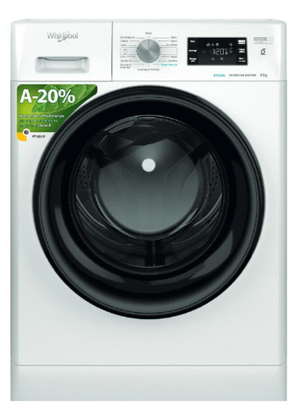 Lave-linge hublot Whirlpool FFBB9489BVFR Blanc