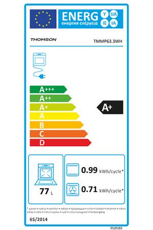 Cuisinière mixte Thomson TMMP63.3WH blanche
