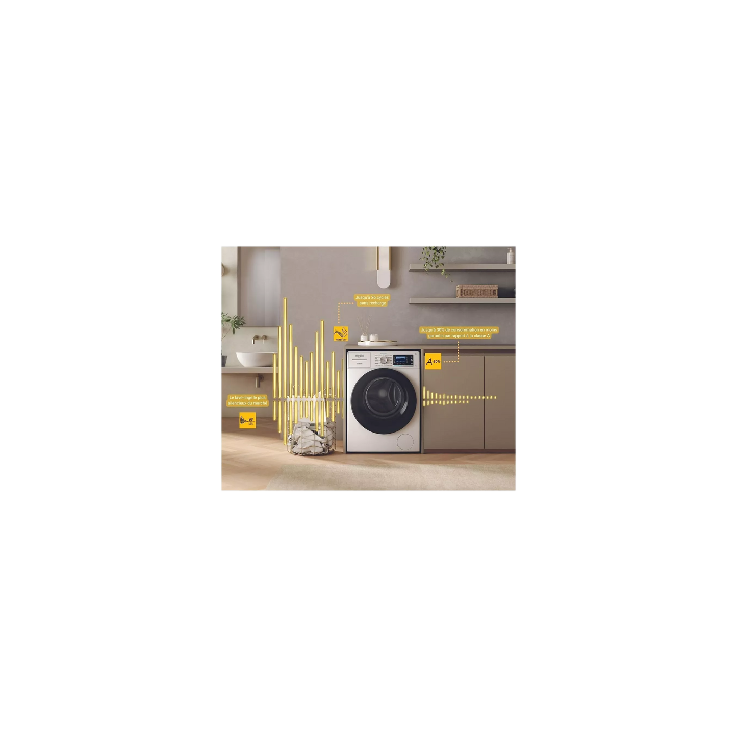 Lave-linge hublot WHIRLPOOL W8X89ADSILENCEFR