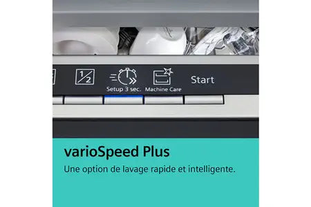 Siemens SR63EX24MF – Lave-vaisselle Encastrable 45 cm 10 Couverts | VarioSpeed Plus, Home Connect, AquaStop