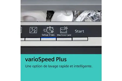 Siemens SR63EX24MF – Lave-vaisselle Encastrable 45 cm 10 Couverts | VarioSpeed Plus, Home Connect, AquaStop