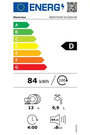 Electrolux EES47310IX – Lave-vaisselle Encastrable 60 cm 13 Couverts | AirDry, AutoSense, GlassCare, XtraPower