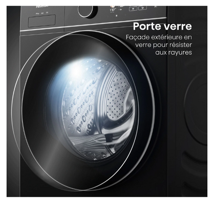 Lave-linge hublot Hisense WF5I9043BBFS iFit – 9 kg 47 cm Noir