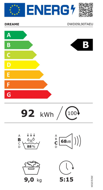 Sèche-linge pompe à chaleur Dreame L9 – 9 kg Dual Inverter IA PressFree Classe B