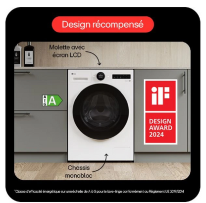 Lave-linge hublot LG F14X71WHST 11 kg
