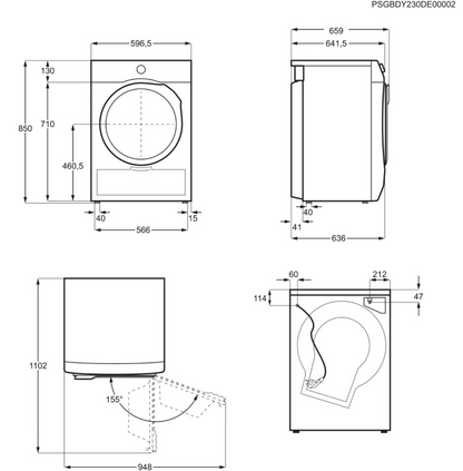 Sèche-linge pompe à chaleur Electrolux EW9HI783FC PerfectCare 900 – 8 kg 3DSense Classe A