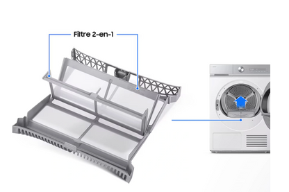Sèche-linge pompe à chaleur Samsung DV90DG6845LK – 9 kg Classe A