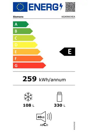 Réfrigérateur congélateur en bas Siemens KG49NXXEA BLACKSTEEL