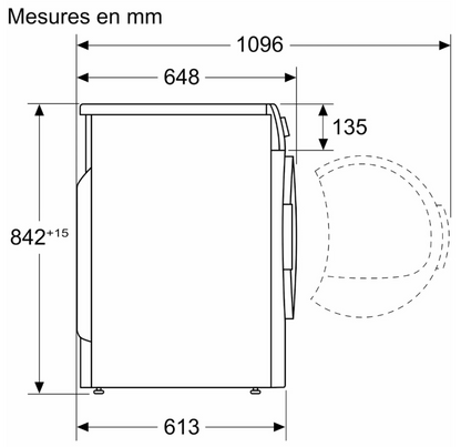Sèche-linge pompe à chaleur Bosch WQG245DSFR Série 6 – 9 kg AutoDry R290 Classe A+++