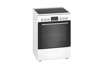 Cuisinière vitrocéramique Bosch Series 4 hkr39c220 66l électrique vitrocéramique autonome blanc