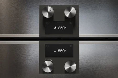 Micro-ondes combiné Gaggenau Four combi-vapeur Série 400 76 x 45 cm Charnière de la porte: À gauche, Inox sous verre BS485112