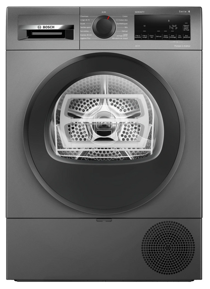 Sèche-linge pompe à chaleur Bosch SERENITY WQG134DRFR – 8 kg AutoDry R290 Noir