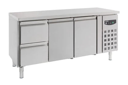 Réfrigérateur top CombiSteel Table Réfrigérée Positive avec Tiroirs à Gauche Série 700 1 à 3 Portes