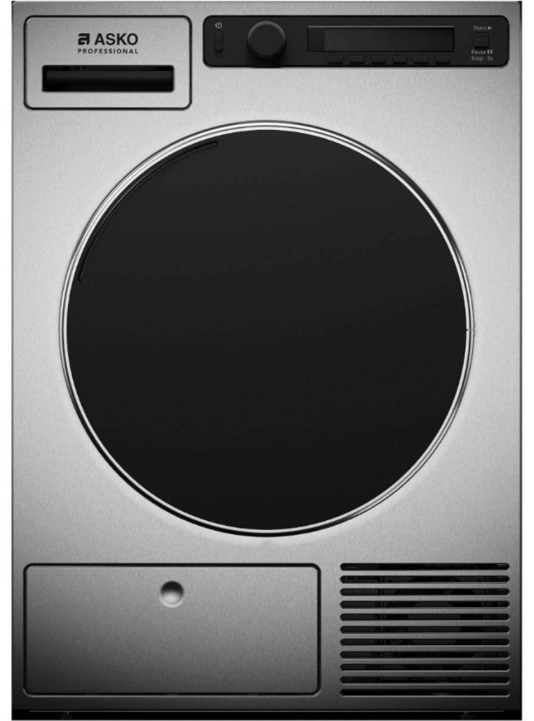 Sèche-linge pompe à chaleur Asko TDC1481HC.S – 8 kg Butterfly Inox Classe A++