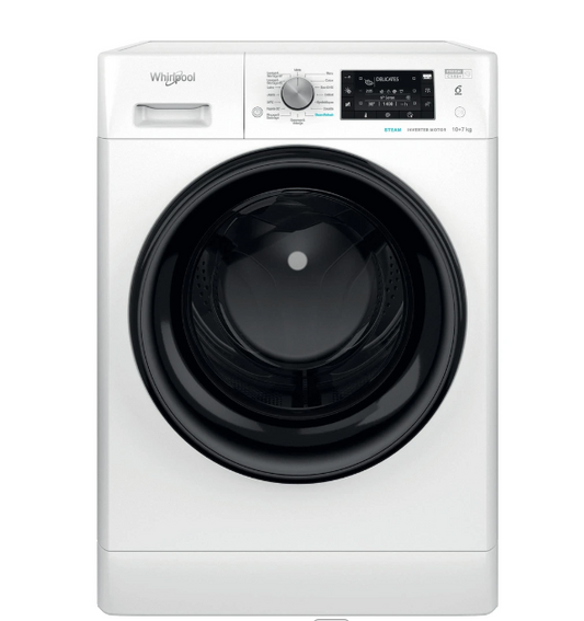 Lave-linge séchant Whirlpool FFDD1074489BVFR – 10/7 kg 6ème Sens