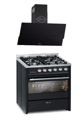 Cuisinière électrique Gurari Cuisinière à gaz - - GCH E 610 BL+GCH 268 BL 6 PRIME - Four électrique 60 L - Inox - 8 modes de cuisson