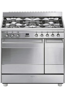 Piano de cuisson Smeg ESTHETIQUE CLASSICA 90cm MIXTE INOX - SCB92MX8