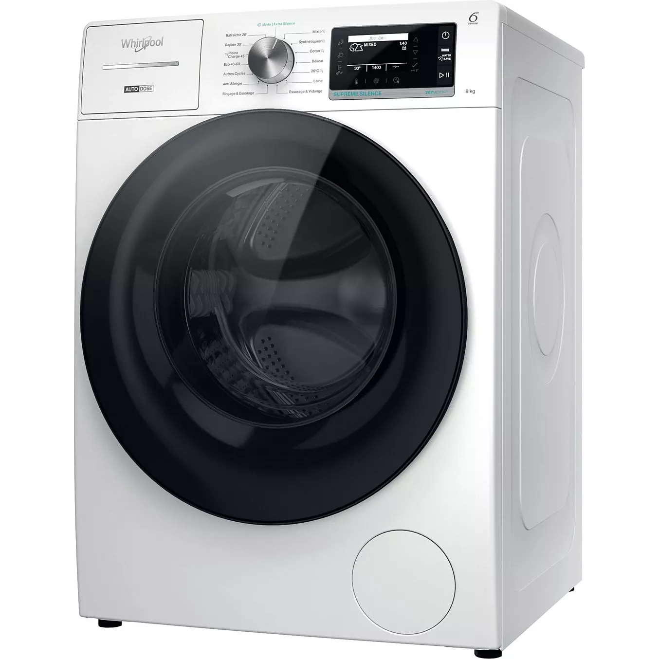Lave-linge hublot WHIRLPOOL W8X89ADSILENCEFR