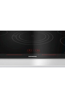 Plaque électrique Siemens iQ300 EH975LVC1E - Table de cuisson à induction - 5 plaques de cuisson - Niche - largeur : 88 cm - profondeur : 49 cm - avec garnitures en acier