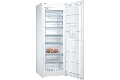 Congélateur armoire Bosch Serie | 4 GSN58VWEV - Congélateur - vertical - largeur : 70 cm - profondeur : 78 cm - hauteur : 191 cm - 366 litres - classe E - blanc