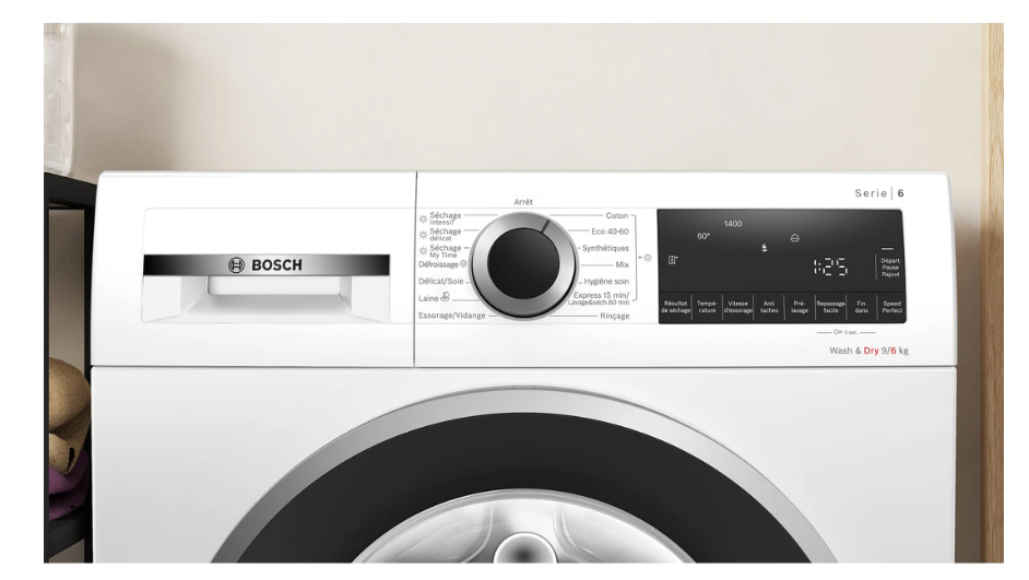 Lave-linge séchant Bosch WNG24402FR – 9/6 kg EcoSilence Drive