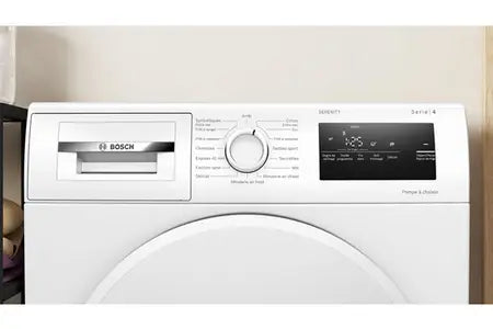 Bosch WTH8300SFR – Sèche-linge Pompe à Chaleur 8 kg Blanc | AutoDry, SensitiveDrying