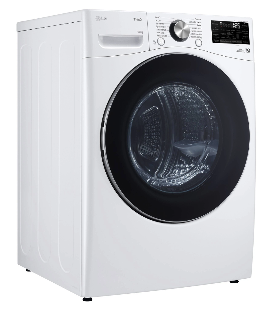 Sèche-linge pompe à chaleur LG RH8P12WH – 18 kg DUAL Inverter AI Direct Drive Blanc