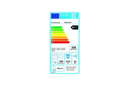 LG RH8P12WH – Sèche-linge Pompe à Chaleur 18 kg Blanc | AI Direct Drive, Anti-allergie, ThinQ