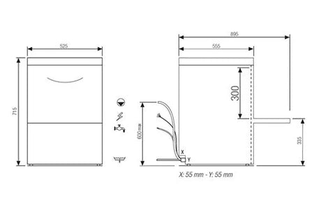 Elettrobar FAST145ADG – Lave-verres/Vaisselle Professionnel Frontal | Panier 450x450 mm, EWT, EDS, Adoucisseur