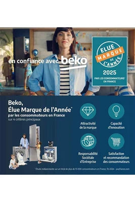 Plaque de cuisson avec hotte intégrée Beko HIXI64701UP