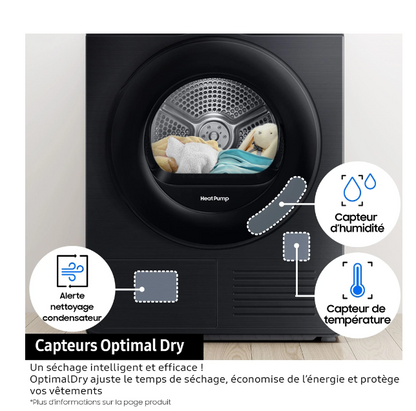 Sèche-linge pompe à chaleur Samsung DV90DG52A0AE – 9 kg Classe C