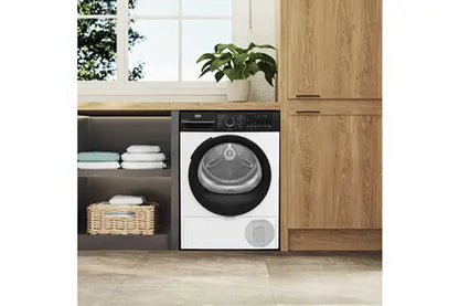 Beko D43H29493W – Sèche-linge Pompe à Chaleur 9 kg Blanc | SteamCure, Plastique Recyclé
