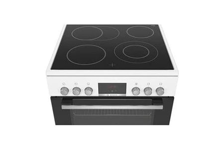 Cuisinière vitrocéramique Bosch Series 4 hkr39c220 66l électrique vitrocéramique autonome blanc