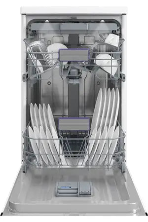Beko BDFS26120WQ – Lave-vaisselle Pose Libre 45 cm 11 Couverts | AquaIntense 5x, Quick & Shine 58 min, Blanc