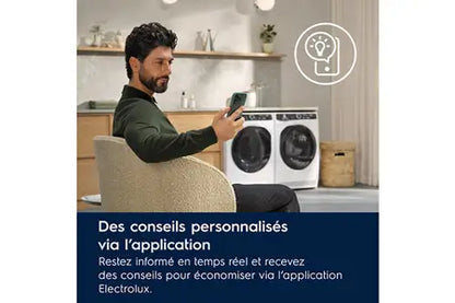Electrolux EW8HI9493DG – Sèche-linge Pompe à Chaleur 9 kg Blanc | 3DSense, DelicateCare, Hygiène