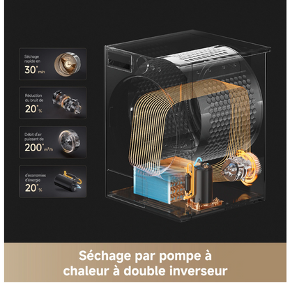 Sèche-linge pompe à chaleur Dreame L9 – 9 kg Dual Inverter IA PressFree Classe B