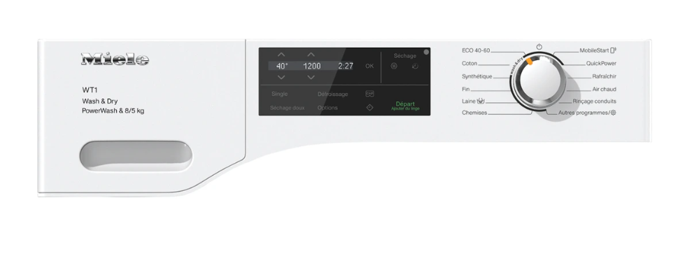Lave-linge séchant Miele WTI 360 WPM – 8/5 kg SteamCare 1600 tr/min