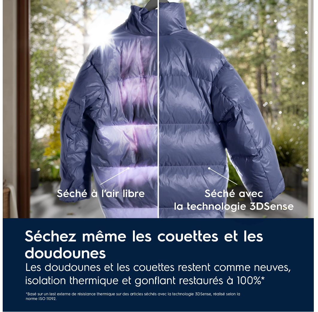 Sèche-linge pompe à chaleur Electrolux EW9HI783FC PerfectCare 900 – 8 kg 3DSense Classe A
