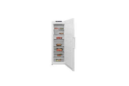Congélateur armoire Sharp SJ-SC11CMXWE-EU - Congélateur - vertical - largeur : 59.5 cm - profondeur : 65 cm - hauteur : 186 cm - 279 litres - classe E - blanc
