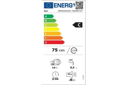Lave-vaisselle pose libre Beko BDFN26442XC