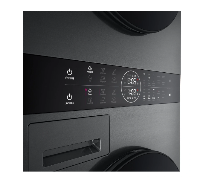 Colonne lavante LG F214WT8PB – 12 kg / 10 kg Pompe à chaleur