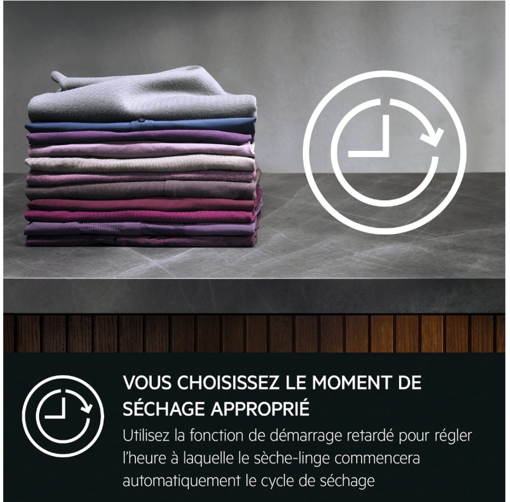 Sèche-linge pompe à chaleur AEG TR81A3G2BGE 8000 – 8 kg SensiDry AbsoluteCare