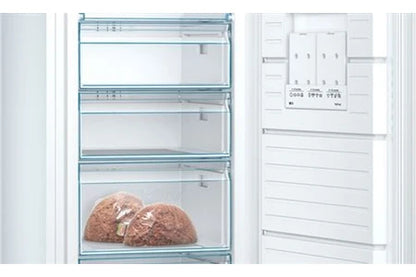 Congélateur armoire Bosch Serie | 4 GSN58VWEV - Congélateur - vertical - largeur : 70 cm - profondeur : 78 cm - hauteur : 191 cm - 366 litres - classe E - blanc