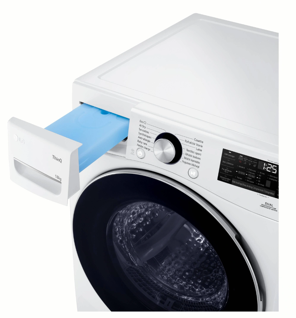 Sèche-linge pompe à chaleur LG RH8P12WH – 18 kg DUAL Inverter AI Direct Drive Blanc