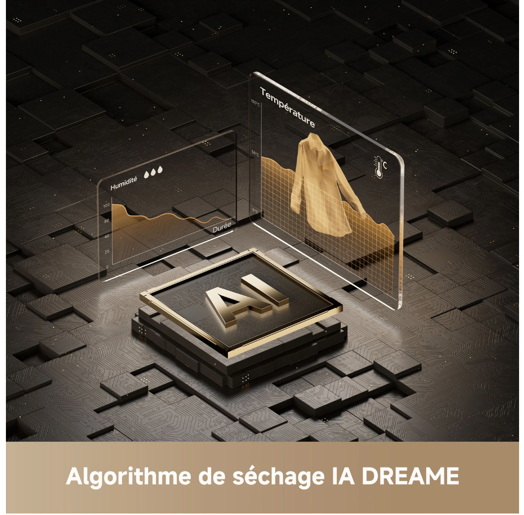 Sèche-linge pompe à chaleur Dreame L9 – 9 kg Dual Inverter IA PressFree Classe B