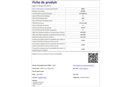 Hotte décorative murale Smeg 70CM INOX - KD70XE