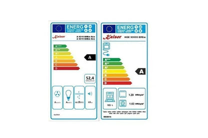 Cuisinière électrique Kaiser Cuisinière à gaz - - HGE 93555 ElfEm - 90 cm - Four électrique multifonctions - Hotte 90 cm