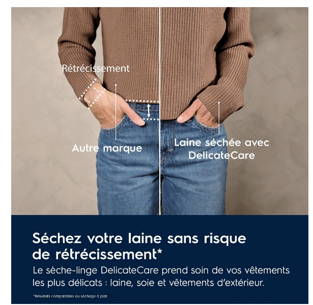 Sèche-linge pompe à chaleur Electrolux EW7HI395BN DelicateCare 700 – 9 kg