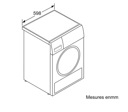 Sèche-linge pompe à chaleur Bosch SERENITY WQG134DRFR – 8 kg AutoDry R290 Noir