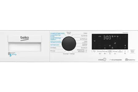 Lave-linge séchant Beko HTE8614YBST – 8/5 kg, Classe E, Steamcure